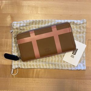 Orla Kiely printed leather big zip wallet
